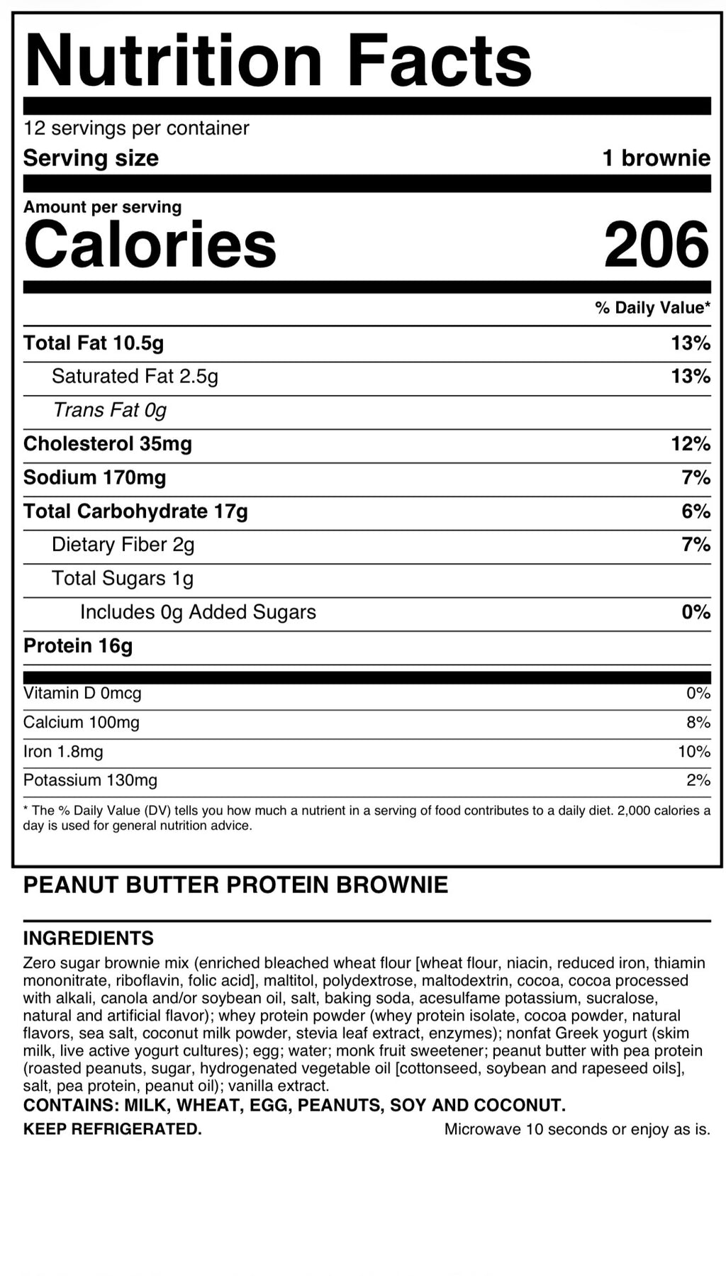 Peanut Butter Protein Brownie