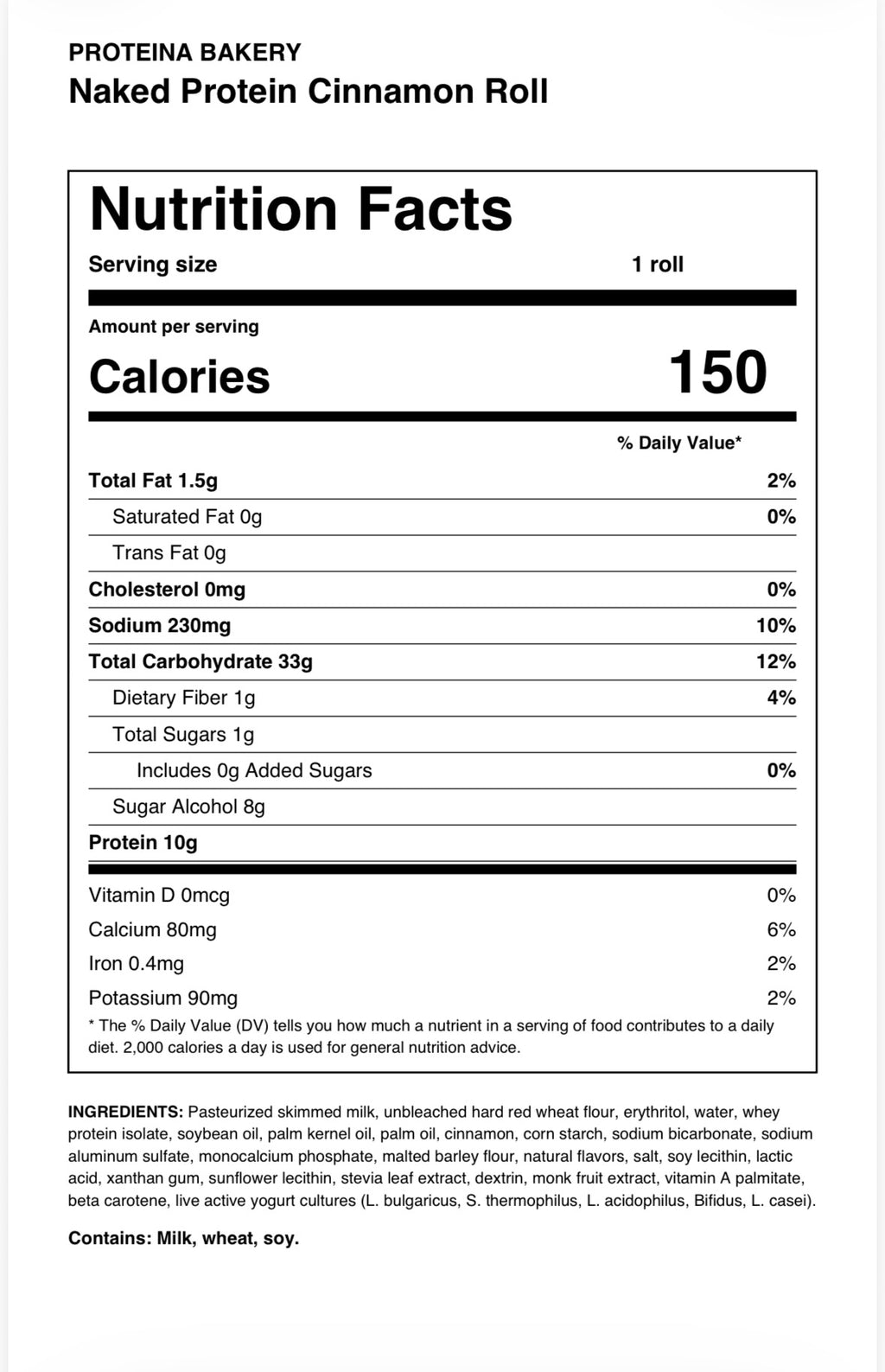 Naked Protein Cinnamon Roll